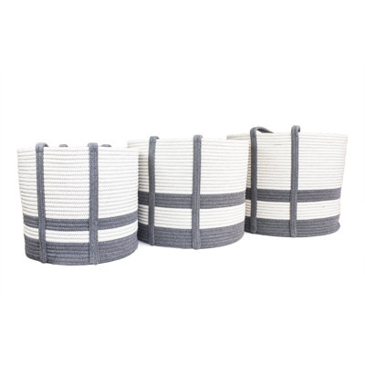Ensemble de 3 bacs de rangement en tissu