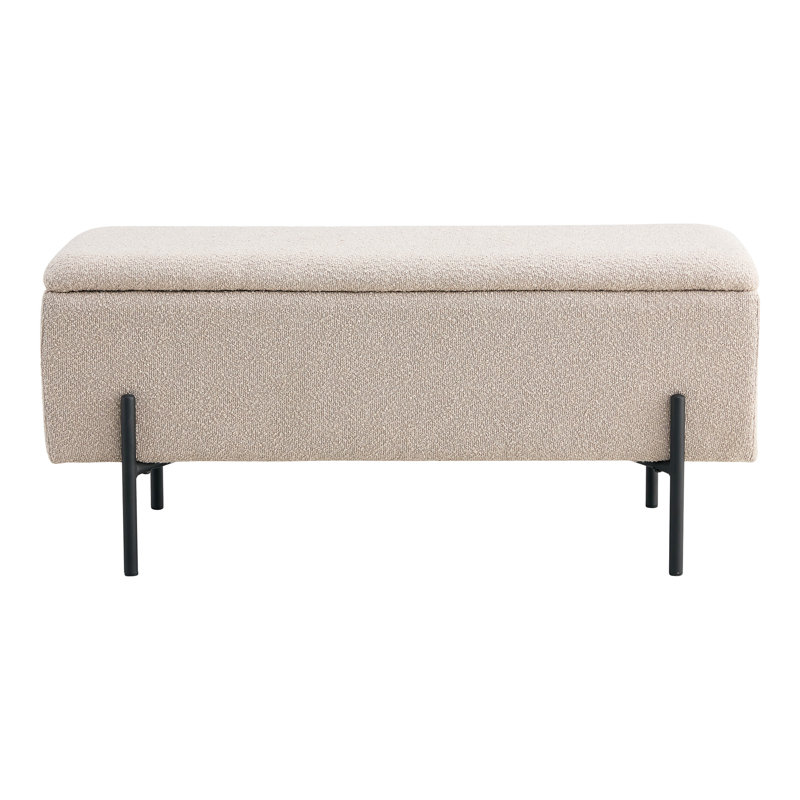 Mykila Polyester Blend Upholstered Storage Bench