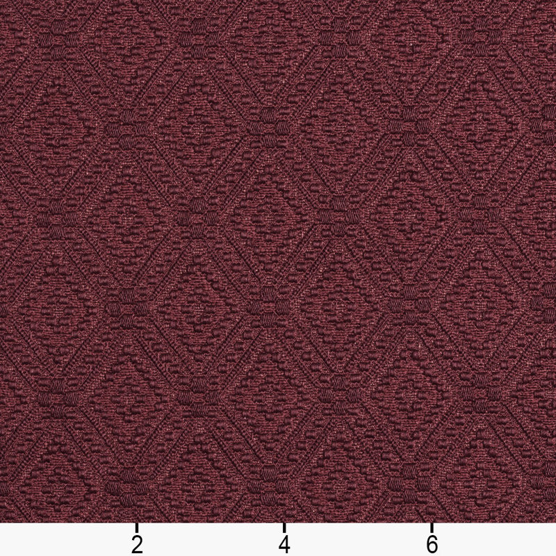 Tissu floral matelassé, Rouge 2