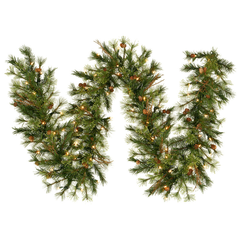 274cm Lighted Faux Pine Garland with Lights