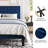 Velvet Upholstered Platform Bed With Headboard & Wooden Slats-164094160-164094166