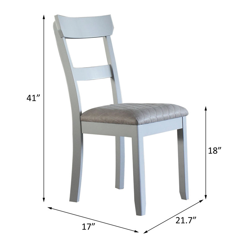 Chaise d'appoint en tissu gris 2 unités - Confortable avec garniture de perles