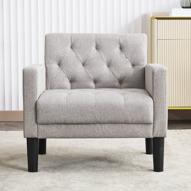 Amista Upholstered Armchair, Light Grey