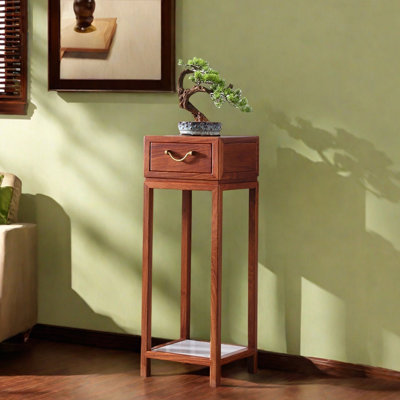 Solid wood living room flower shelf landing Chines