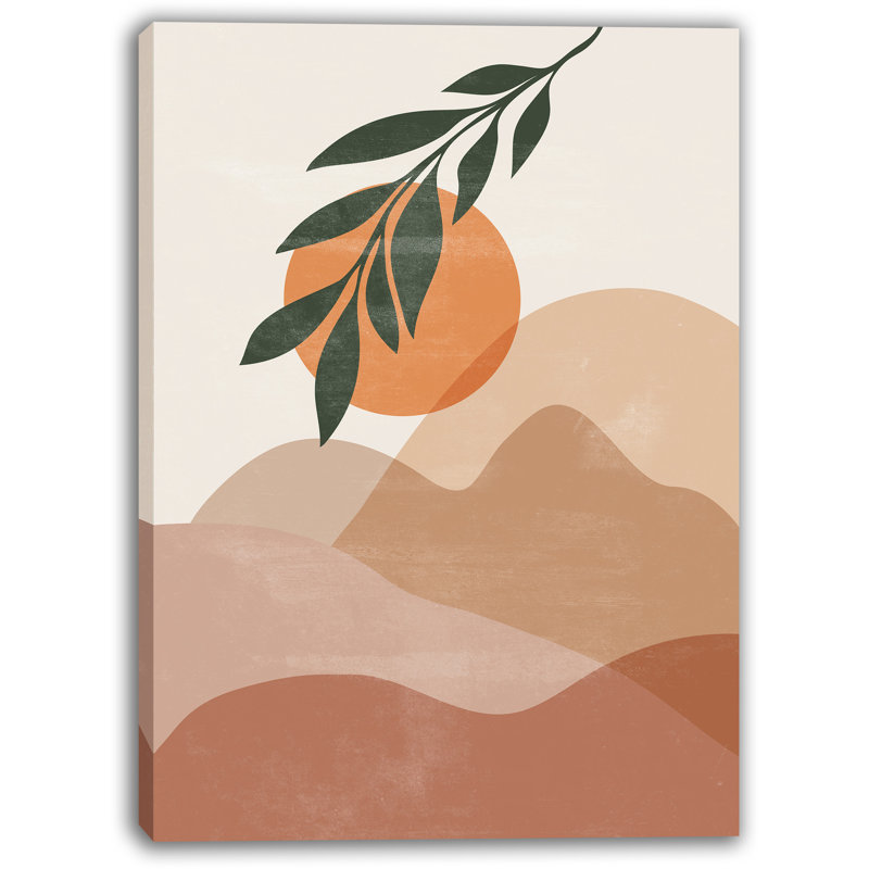 «Terracotta Sunset Hills», art mural tendu sur toile, H 24 po x l 16 po x P 1,5 po