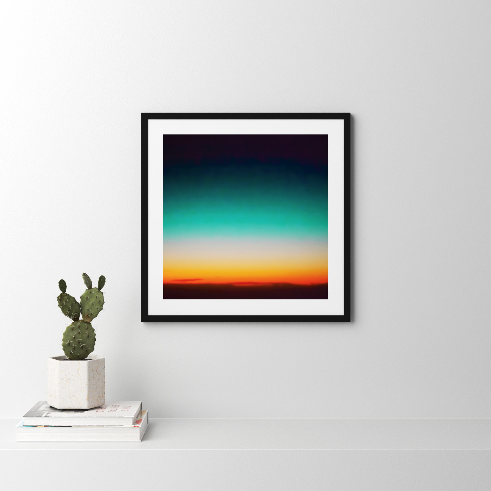 Sunrise Flying by Caroline Mint, Black, 25.25" H x 25.25" W x 0.88" D