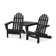 Classic Folding Adirondacks with Angled Connecting Table