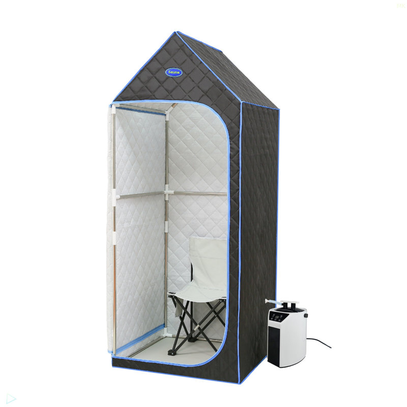 Portable Gothic Roof Plus Type Full Size Steam Sauna Tent. Spa, Detox ,Therapy And Relaxation At Home. Larger Space, Stainless Steel Pipes Connector Easy To Install. FCC Certification