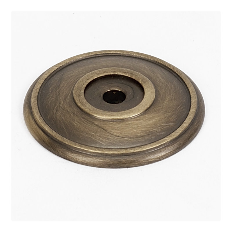 Traditional Brass Rose / Rosette, Antique English Matte, 0.13"H x 0.1 W x 1"D