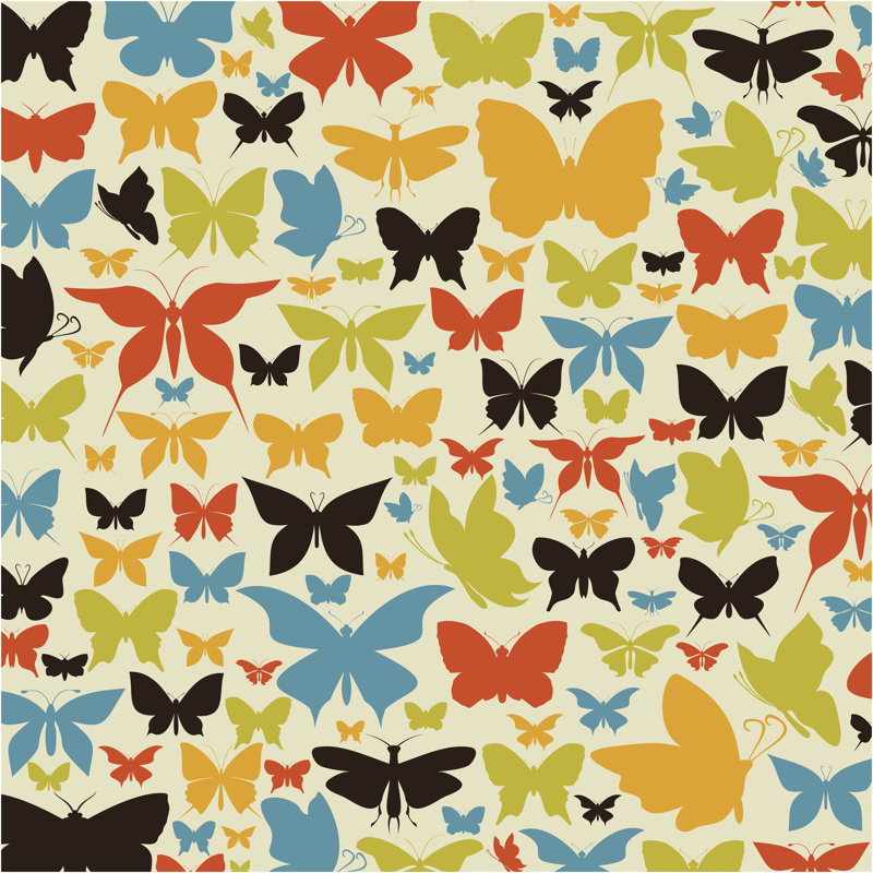 Background The Butterfly - Wrapped Canvas Print, 91cm H x 91cm W x 3.8cm D