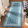 Ottohome Non-Slip Bordered Area Rug For Living Room, Hallway, Entryway Rug, Blue