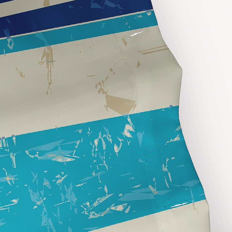 Rideau de douche simple en polyester Almeida Dean, Turquoise