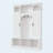 Modern Farmhouse Hall Tree with Adjustable Shelves, Side Cabinets & 7 Hooks, White-467022340