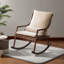 Chaise berçante en bois massif-100224014