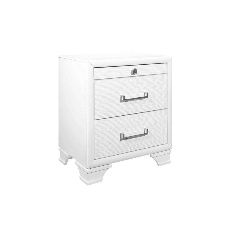 Civic White Nightstand