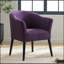 Chaise d'appoint en tissu prune avec support lombaire et conception durable pour des sièges confortables dans n'importe quelle pièce
