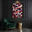 Art abstrait sur toile bleue, formes abstraites 99-1171776274