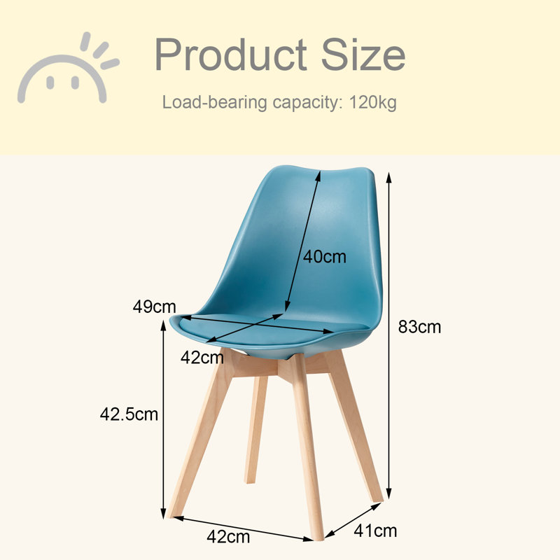 Quade Upholstered Dining Chair, Blue, 4