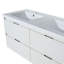 Meuble-lavabo 48 po avec lavabo double, lavabo en résine, 4 tiroirs à fermeture en douceur-11191489
