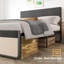 Base de lit rembourrée en peluche-921501419