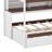 Full Over Full Bunk Bed With Trundle And Stairs, Wooden Stairway Bunk Bed With Storage Shelves And LED-702214549