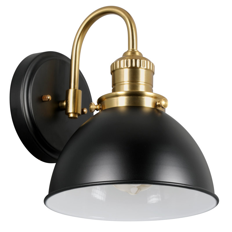 Sumler Barn Light, Matte Black/Satin Gold