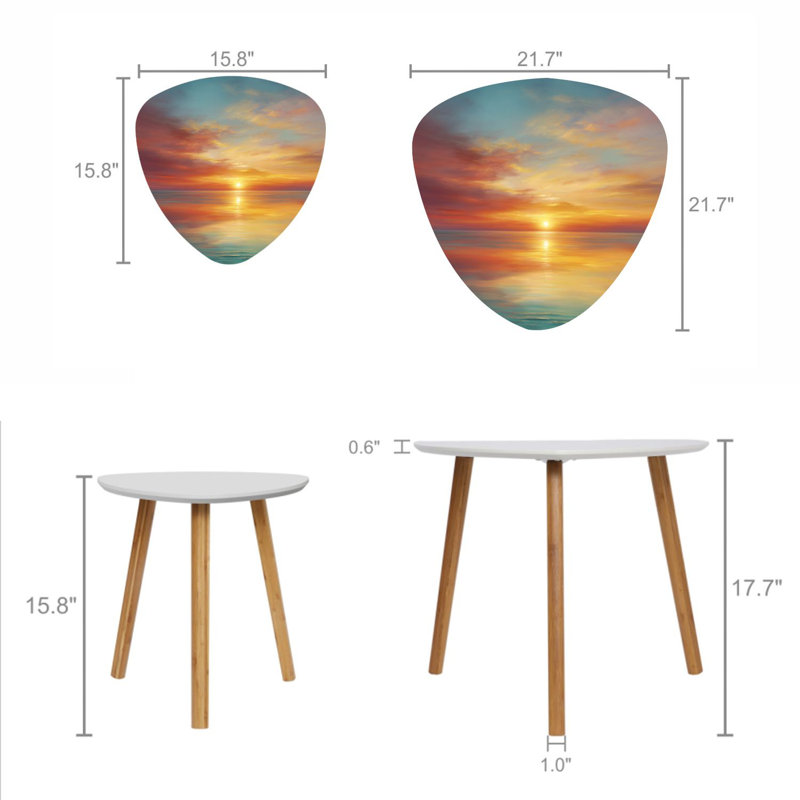 Ensemble de 2 tables basses gigognes Triangle