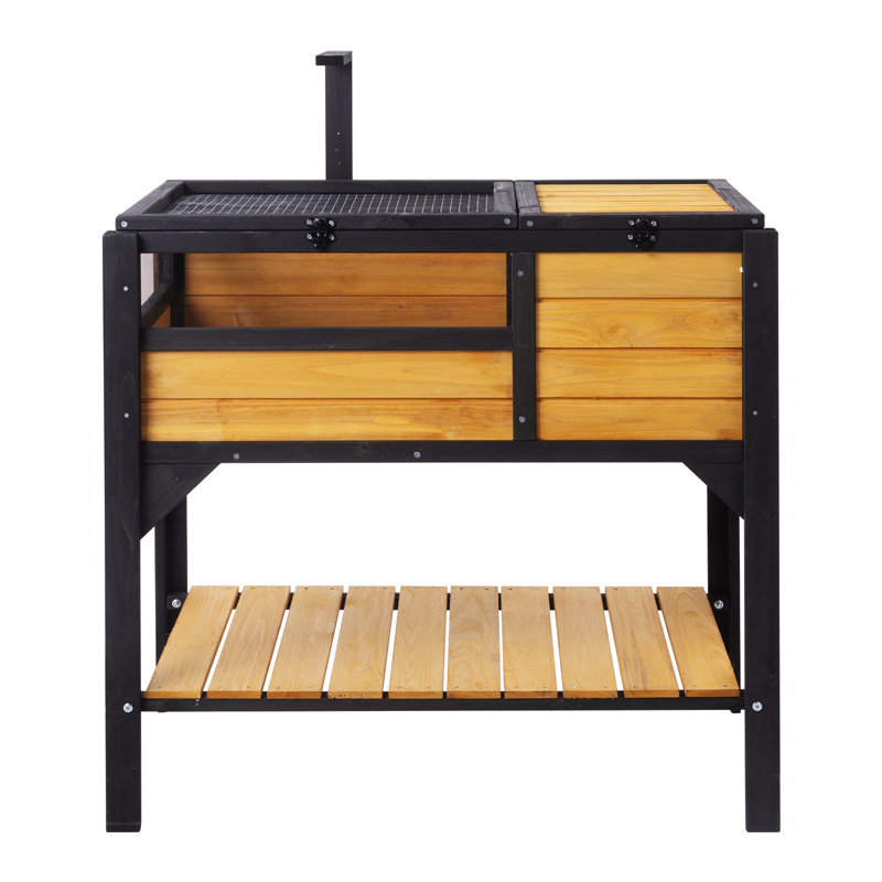 Natural Cedar and Black Wood Tortoise Habitat with Stand