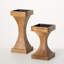 Ensemble de chandelles de table en bois 2 pièces