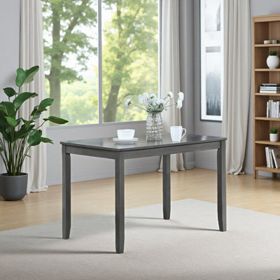 Wooden Dining Rectangular Table, Kitchen Table For Small Space, 4 Person Dining Table