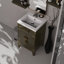 Meuble-lavabo simple 20 po X P 18 po D, comptoir en acrylique, 18 po Ensemble miroir et robinet-461145393