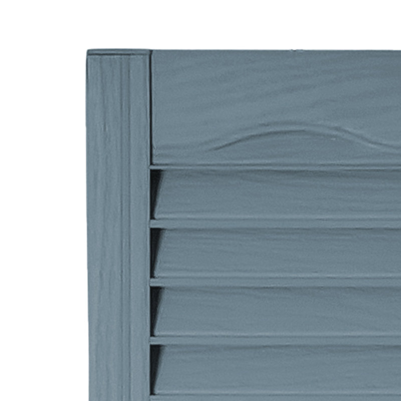 Volet à persiennes sur mesure avec dessus cathédrale, Bleu colonial, 76", 7"