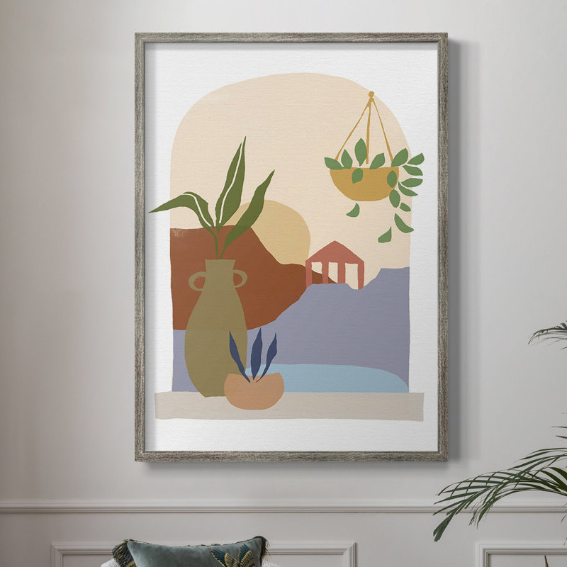 Papier scène II, reproduction encadrée - bois massif, H 11 po x l 9 po