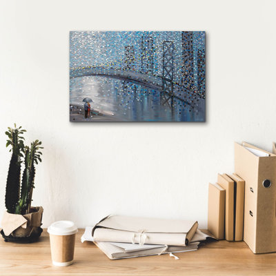 «Rainy Date With The Bridge View» par Ekaterina Ermilkina, art mural sur toile