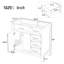 Meuble-lavabo 36 po sans lavabo, base d'armoire seulement, armoire de salle de bain avec tiroirs, structure solide et panneau de fibres à densité moyenne-761977778-761977776