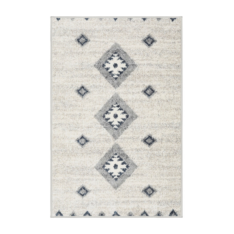 Tapis contemporain ivoire, Rectangle 5 pi x 7 pi