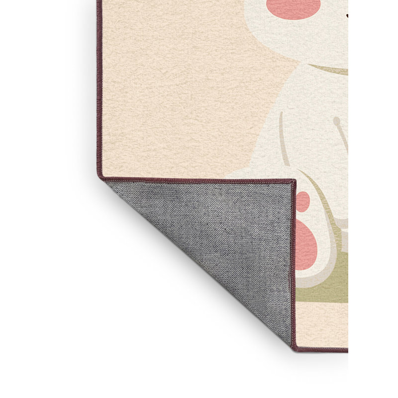 Tapis beige moderne et contemporain lavable à la machine Moravian, 7 x 10