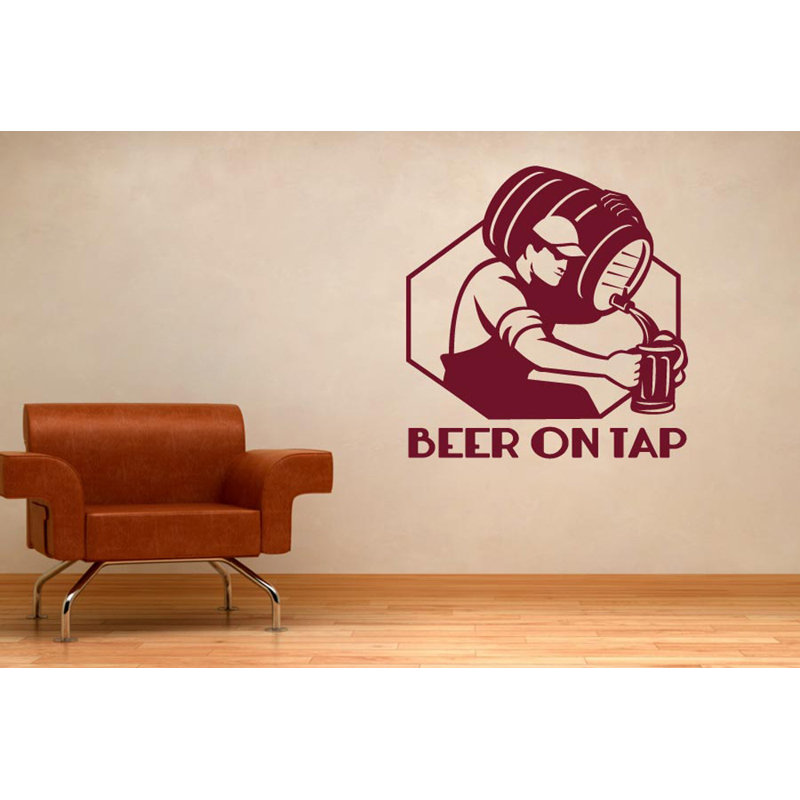Food & Beverage Wall Decal, Burgundy