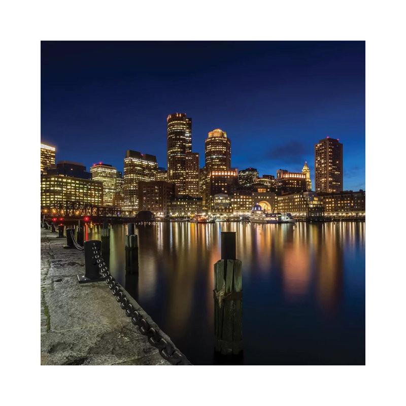 Boston Fan Pier Park View 1 Piece Wall Art on Canvas, 93.98cm H x 93.98cm W x 1.91cm D, Wrapped Canvas