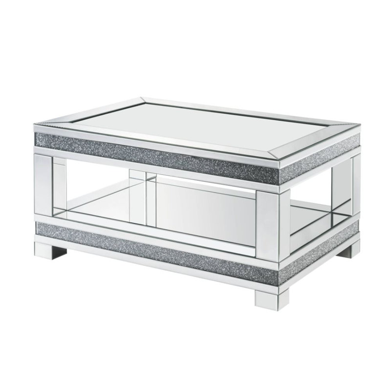 Table basse Choi avec rangement en miroir