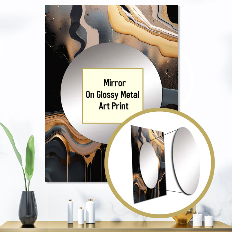 Miroir mural en marbre Georgy II de Georgy, 40 po x 30 po