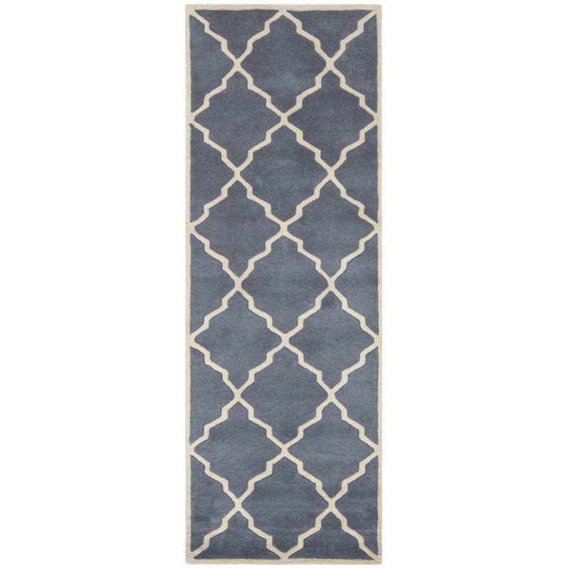 Carolene Hand Tufted Wool Geometric Rug, Rectangle 2'3" x 5'