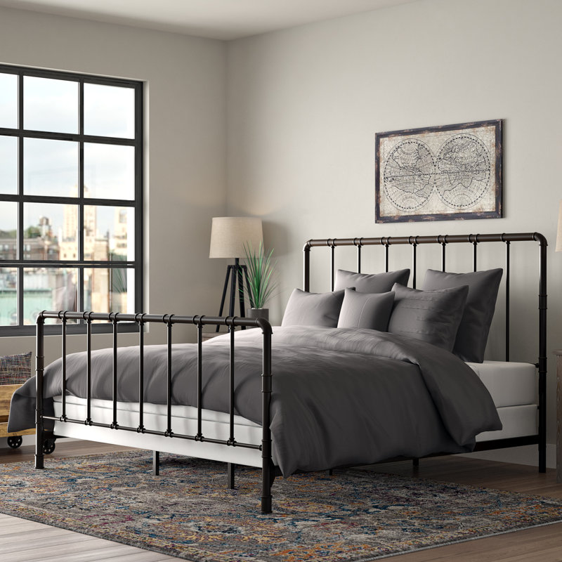 Ackerman Metal Slat Bed, Full, Dark Bronze