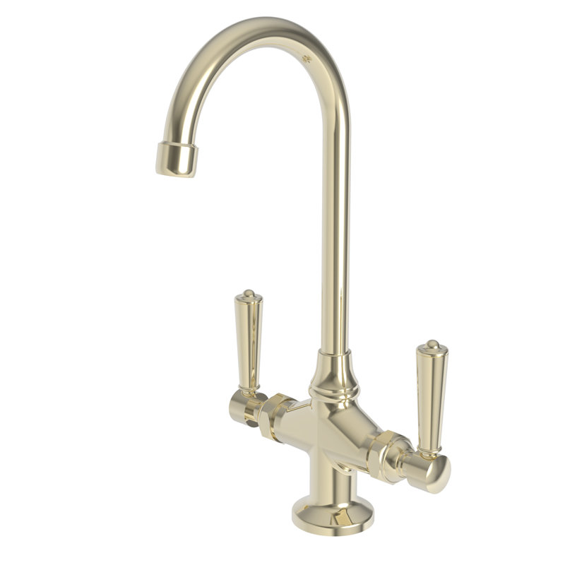 Metropole Double Handle Bar Faucet, French Gold (PVD)