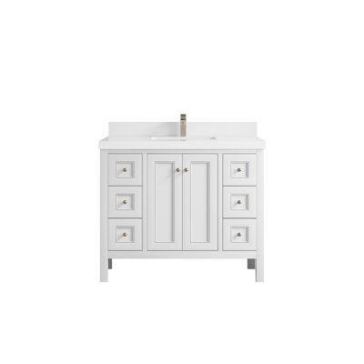 Nashville 4. W X 2. D Single Sink Bathroom Vanity In White