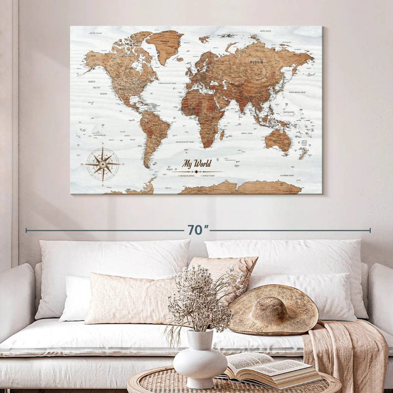 My World Travel Milstead, punaise III, H 34 po x l 51 po