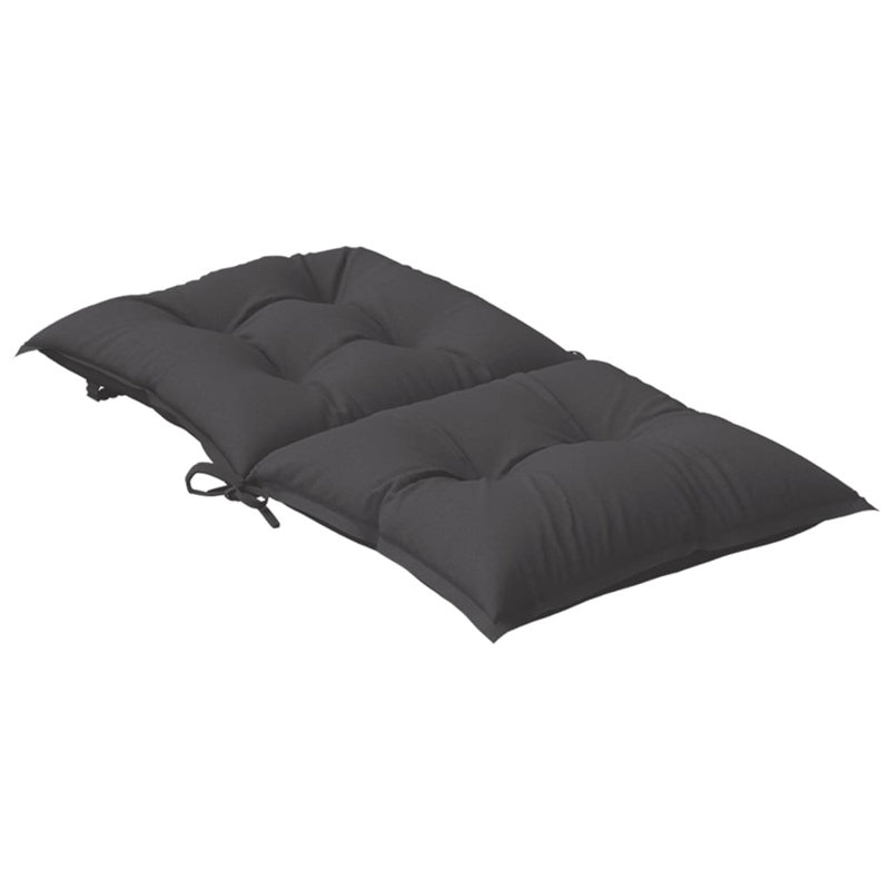 Red Barrel Studio® Lowback Chair Cushions 4 Pcs 39.4"X19.7"X2.8" Fabric, Melange Anthracite