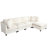 U-Style Upholste Modular Sofa With Removable Storage Ottoman