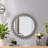 Vintage 26'' X 26'' Wall Wood Round Hanging Gear Shape Heavy Decorative Mirror-226429080-226429081