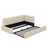 Twin Size Upholstered Daybed With Scallop-Shaped Guardrail And Pull-Out Bed, Velvet Sofa Bed, Metal Slatted Frame, Space-Saving Design-1944938767